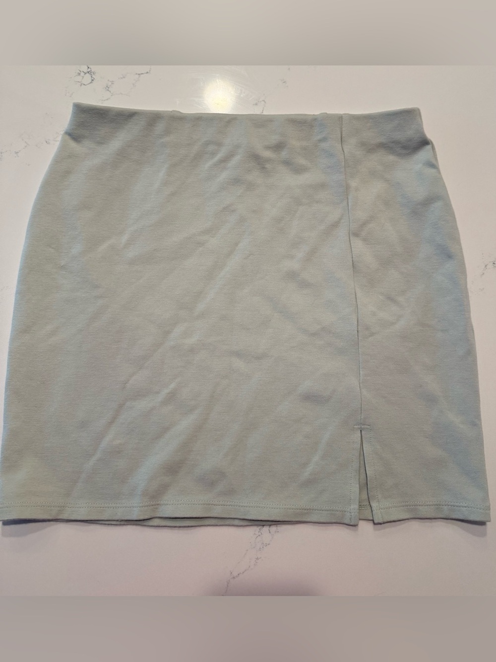 Forever 21 Light Sage Mini Skirt with Front Slit